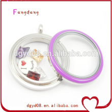 Purple enamel locket charm manufacturer